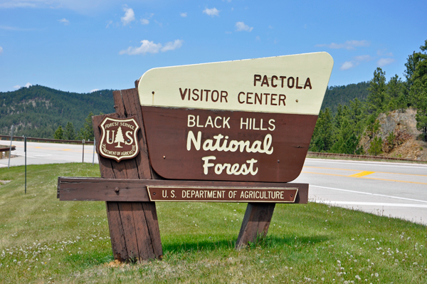 sign-Pactola Vistor Center - Black Hills National Forest